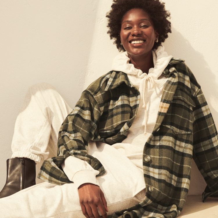 Craving checks & cream sets<br><small>Whisk together jogger sets, soft knits and cool shackets</small>
